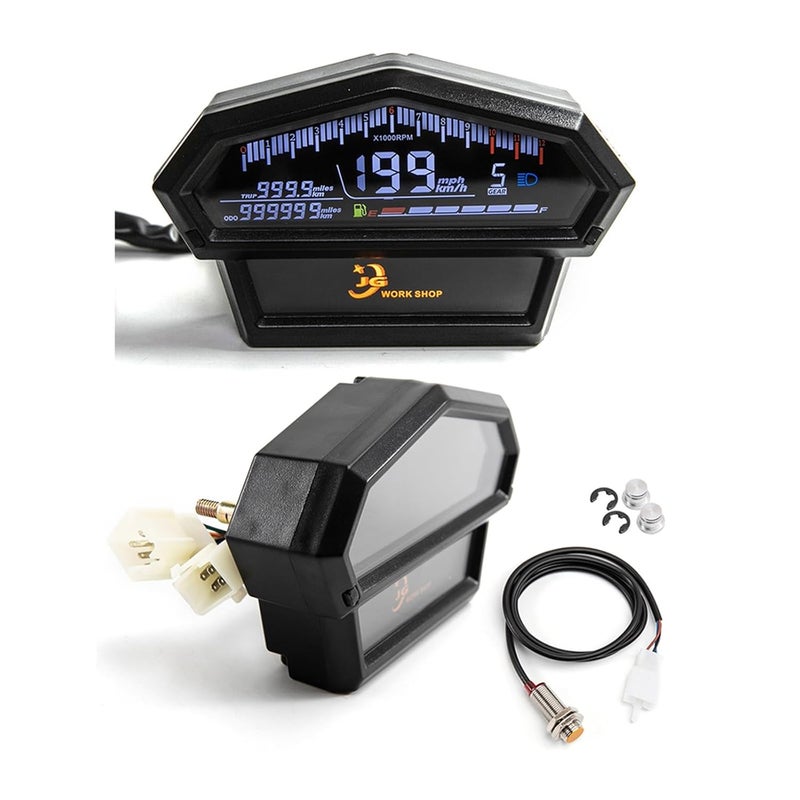 DEMULAX Universal Motorcycle LCD Digital Speedometer - Image 3