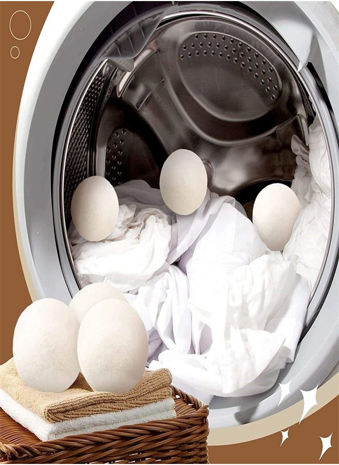 M MIAOYAN - 6-Piece Wool Drying Balls Set Anti-Wrinkle and Anti-Static Balls for Dry Clothes - Image 1