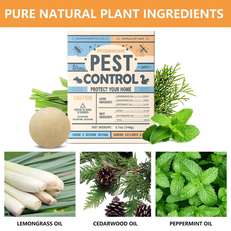 Pest Control Balls - Peppermint Pest Repellent for Mouse, Mice, Rats, Ants, Roaches, Moths u0026 More - Strong Repel Indoor u0026 Outdoor Mouse u0026 Mosquito Deterrent - 8 Balls - Image 3