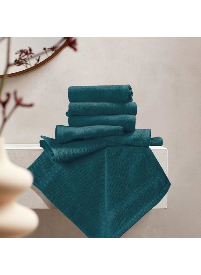 GLAMBURG - Ultra Soft 12-Piece Washcloths Set 13x13-100% Ringspun Cotton - Durable & Highly Absorbent Face Towels - Ideal for use in Bathroom, Kitchen, Gym, Spa & General Cleaning - Teal - Image 1