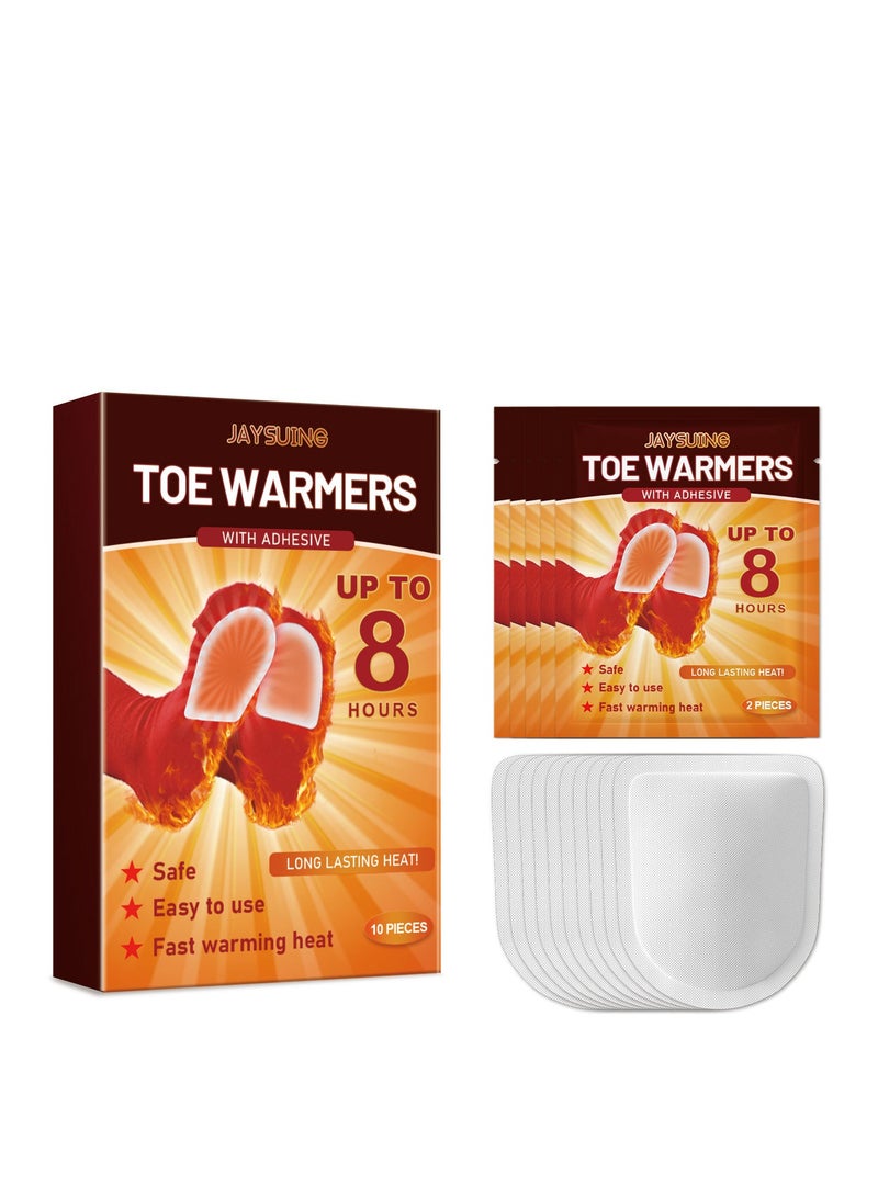 جايسوينغ جهاز تدفئة أصابع القدم بمادة لاصقة للتدفئة والحفاظ على دفء القدمين لمدة تصل إلى 8 ساعات 10 قطع - Image 1
