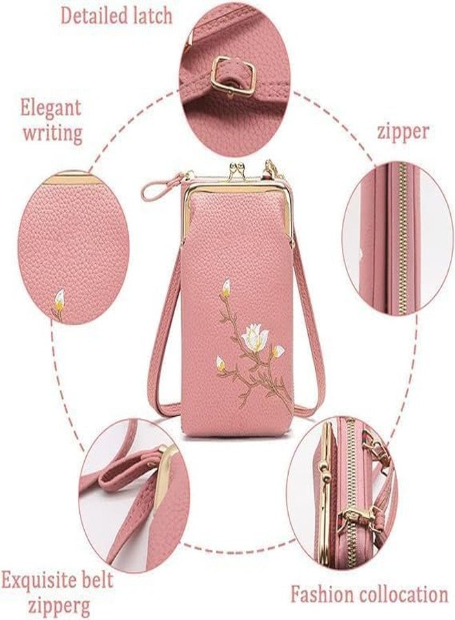 حقيبة هاتف صغيرة أنيقة من الجلد الصناعي من كليكيفاي، حقيبة كتف صغيرة للبنات والسيدات، مزودة بحامل للهاتف المحمول، وجيب لحفظ الهاتف، وحقيبة يد صغيرة. - Image 3