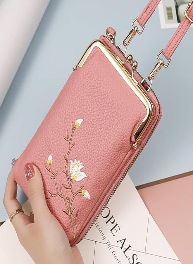 حقيبة هاتف صغيرة أنيقة من الجلد الصناعي من كليكيفاي، حقيبة كتف صغيرة للبنات والسيدات، مزودة بحامل للهاتف المحمول، وجيب لحفظ الهاتف، وحقيبة يد صغيرة. - Image 4