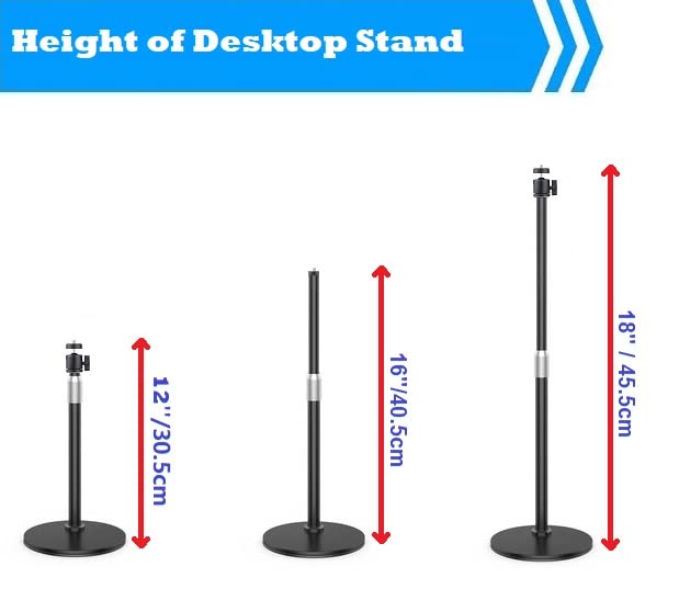 AceTaken C920s Webcam Tripod Stand Compatible with Logitech C920s C930e C922 C615 C925e Brio StreamCam Webcams - 18'' Height - Image 4