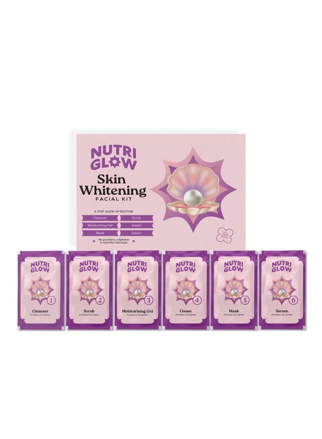 NutriGlow's Salon Series Facial Kit for Glowing Skin, Dullness Treatment, Suitable for All Skin Types, Unisex Facial Kit, At-Home Salon Glow, 60g - Image 1