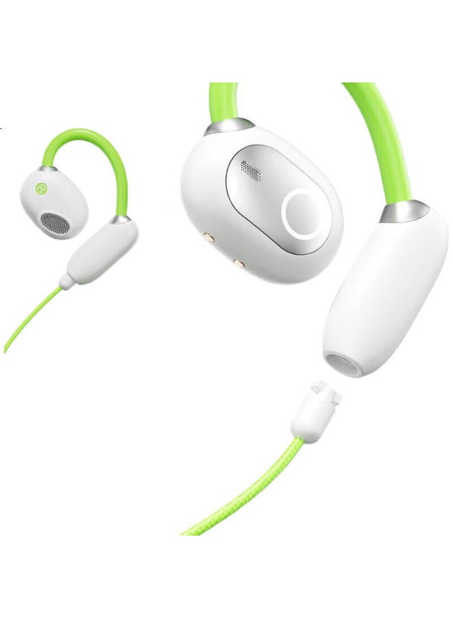 Claison 【New Modelberlin Sound】Bluetooth Earphones Hanging Ear Led Digital Display Bone Conduction Concept Wireless Non-In-Ear Open Sports Long-Lasting Battery Life M80-White - Image 3