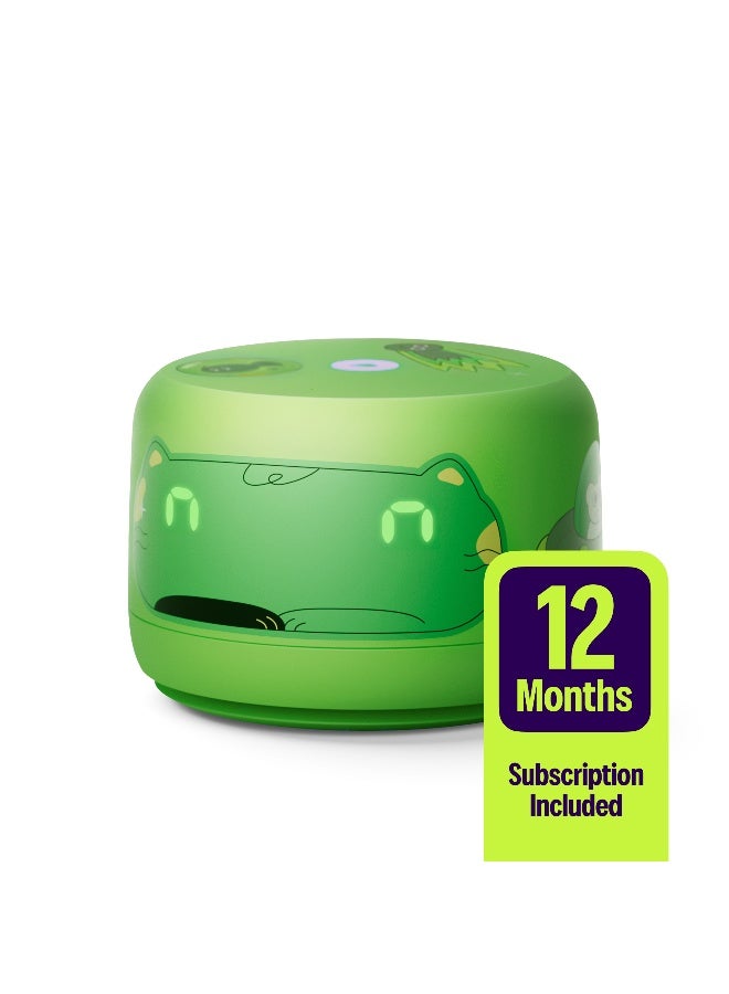 Yasmina Yango Yasmina Lite Smart Speaker + 12months Subscription Include, Touch Controls, Stories, Quran Recitation & Screen-free Content, Khaleeji Arabic & English Green - Image 1