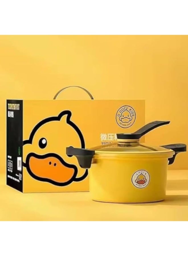 قدر ضغط دَك بريميوم بتقنية الميكرو KPA، باللون الأصفر، مزوّد بنظام تفريغ الهواء (فاكيوم)، واسترجاع البخار، لطهي أشهى الأطعمة بنكهة غنية. - Image 2