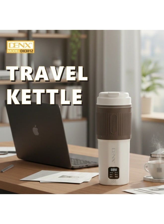 Denx Harbour Delights - Denx Portable Electric Kettle For Car & Travel Kettle | Electric Water Bottle 450ml Capacity | 300W (White) - DX3812 - Image 2