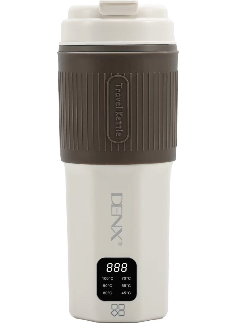 Denx Harbour Delights - Denx Portable Electric Kettle For Car & Travel Kettle | Electric Water Bottle 450ml Capacity | 300W (White) - DX3812 - Image 1