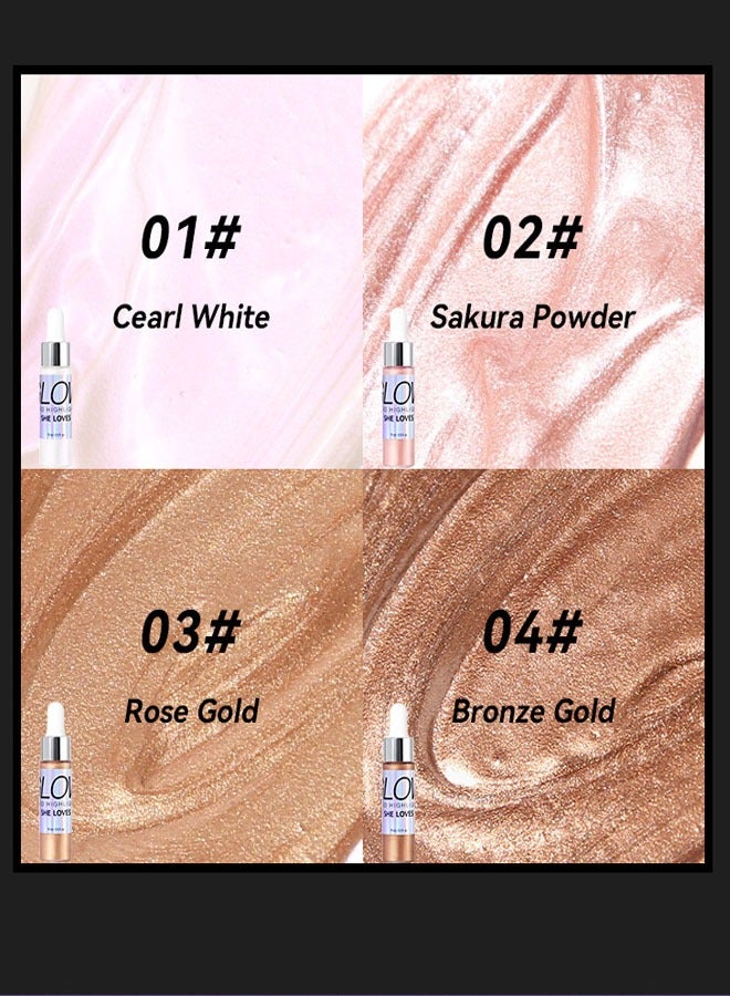 Sheloves Liquid Highlighter Makeup(03 Rose Gold) Face Highlighter Bronzer Makeup Stick, Natural Glossy Finish, Lightweight Blendable Silky Smooth Cream Face Illuminator, Perfectly Blends Into Foundation - Image 5