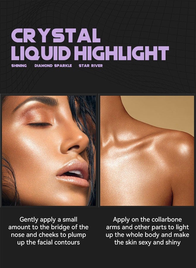 Sheloves Liquid Highlighter Makeup(03 Rose Gold) Face Highlighter Bronzer Makeup Stick, Natural Glossy Finish, Lightweight Blendable Silky Smooth Cream Face Illuminator, Perfectly Blends Into Foundation - Image 3