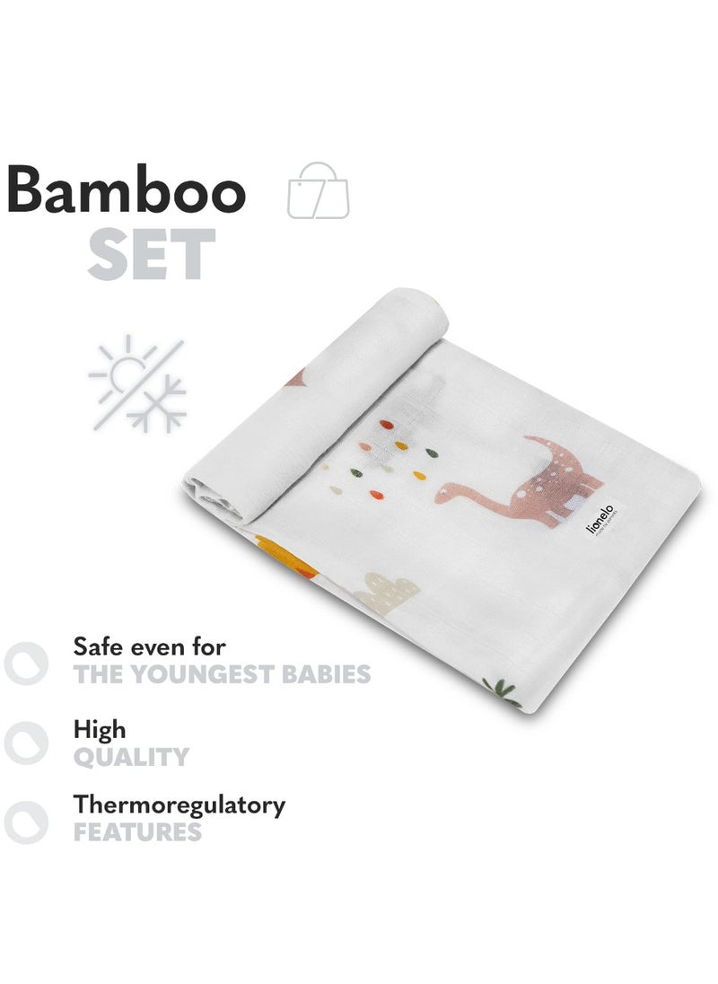 Swaddle Bamboo Box Multicolor Dino