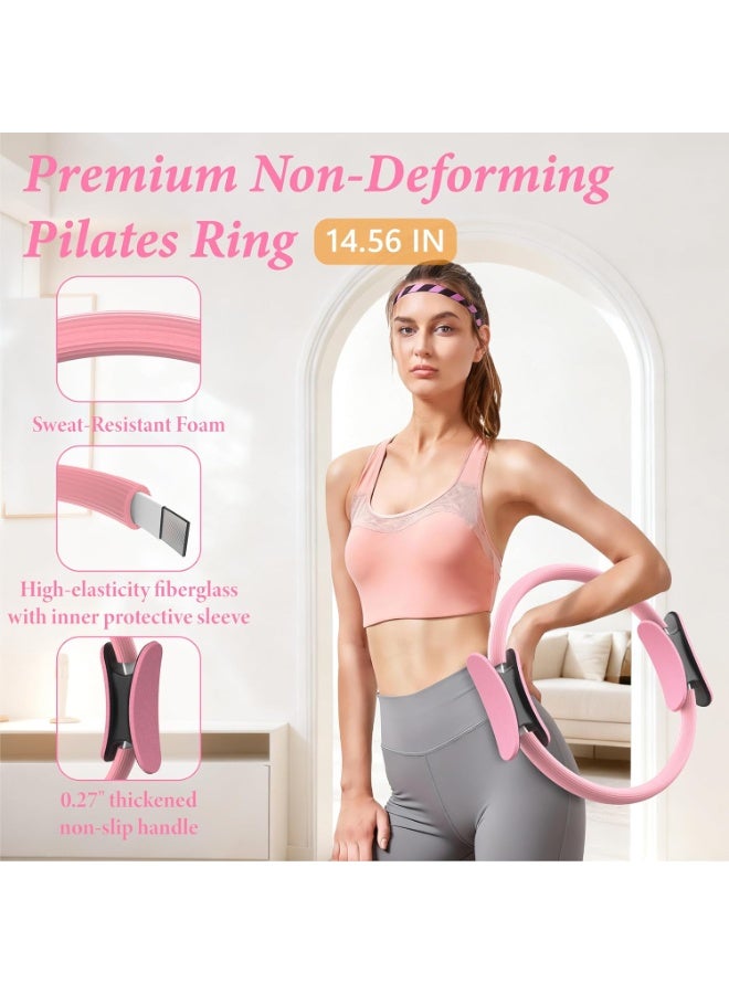 Arabest Pilates Kit for Home Workouts, Pilates Equipment Ring and Ball Set, Pilates Essentials Kit for Women, Home Pilates Workout Kit, Pilates Starter Kit for Women at Gym Studio Travel - Image 5