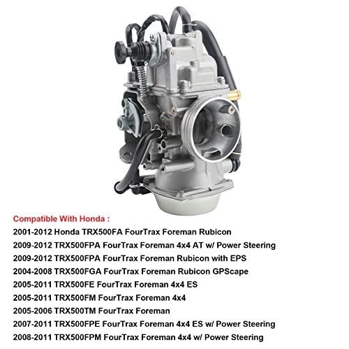 MINSTAR Carburetor Fits Honda 2001-2011 TRX500 All Models, 2012 TRX500FA /FGA. Replace #16100-HP0-305 16100-HN2-305 - Image 2