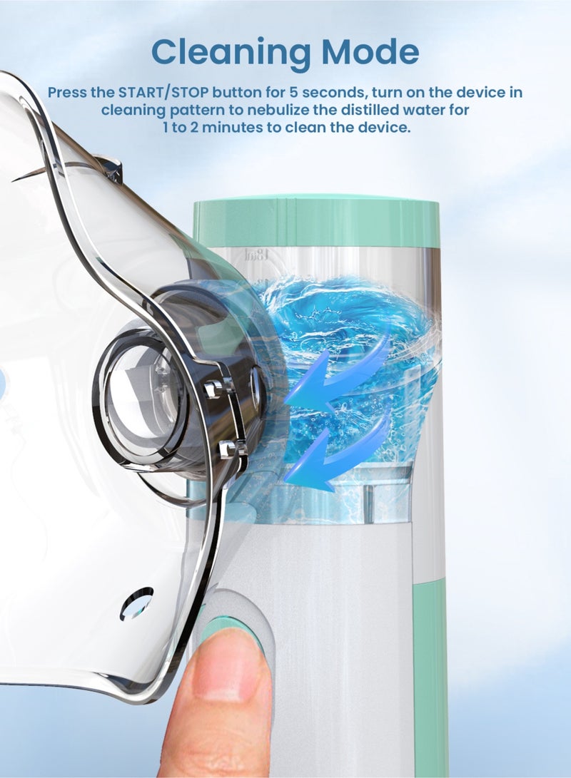 Low Power Consumption Compact Portable Nebulizer Machine, Steam Inhaler Device, Nebulizer Machine for Kids and Adults, Mesh Atomizer Handheld Household Atomizer - Image 3
