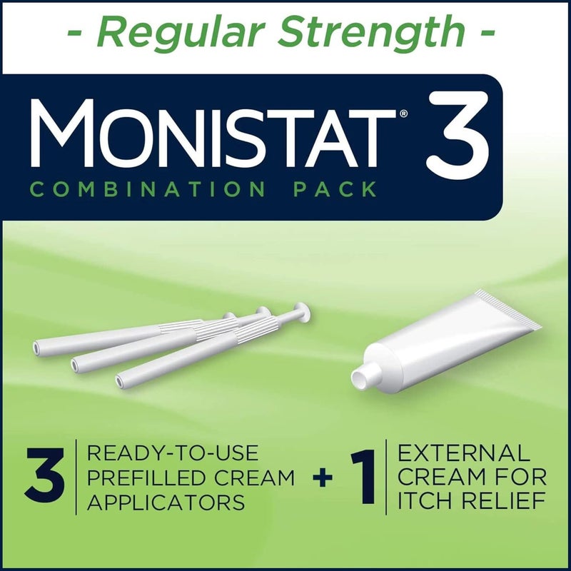 Monistat 3-Day Yeast Infection Treatment with Pre-Filled Cream Applicators and Anti-Itch Cream - Image 3