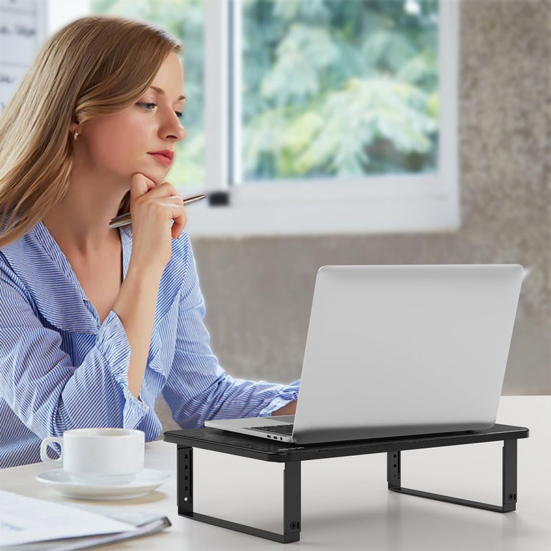 BESIGN MS01 Monitor Stand Riser, Height Adjustable Laptop Stand, Computer Monitor Stand for Monitor, Computer,Laptop,Printer (Black) - Image 5