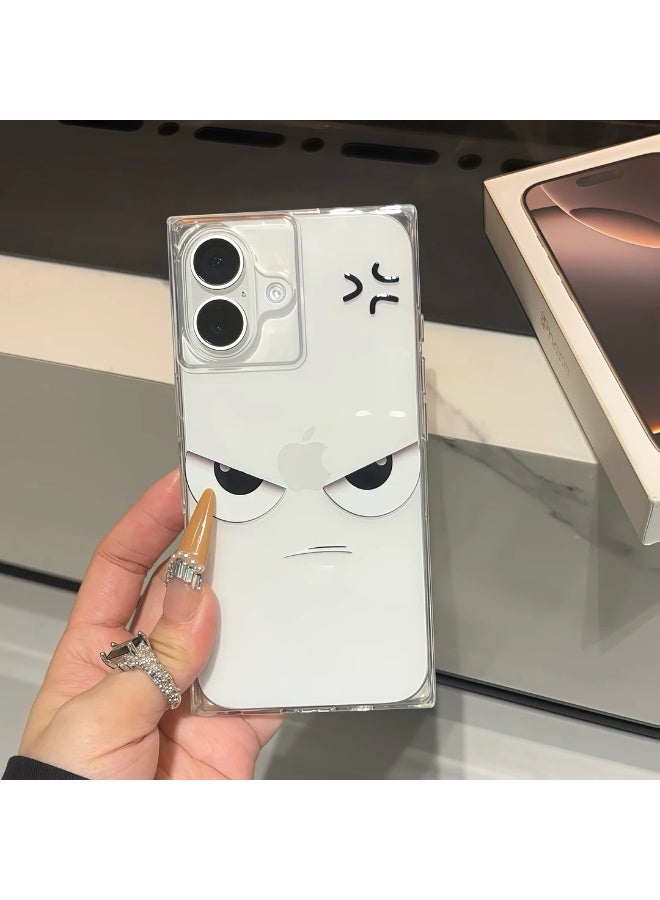 NIBEMINENT Funny And Cute Expression Protective TPU Case Cover For iPhone 15 Plus, Clear - Image 1