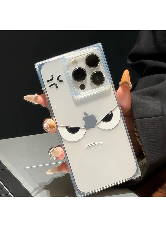 NIBEMINENT Funny And Cute Expression Protective TPU Case Cover For iPhone 15 Plus, Clear - Image 2