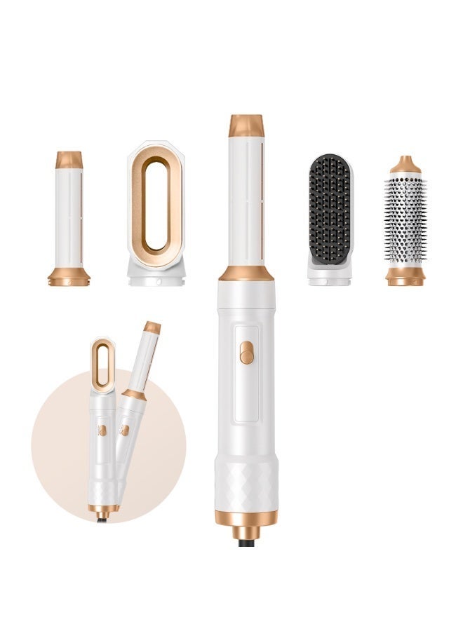 UKLISS 5-in-1 Hair Dryer Brush,Hair Streightening Brushes,Hot Air Comb Set with 3 Heat Settings,1000W with 5 Interchangeable Ceramic Barrels For Perfect Straight Hair And Voluminous Curls One-Step Volumizer Frizz-Free Shine - Image 1