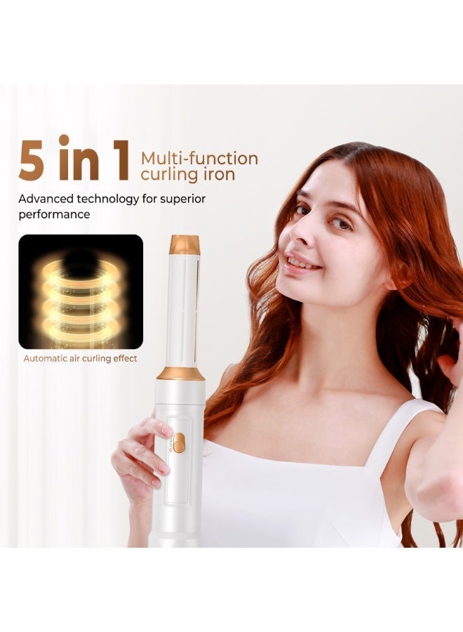 UKLISS 5-in-1 Hair Dryer Brush,Hair Streightening Brushes,Hot Air Comb Set with 3 Heat Settings,1000W with 5 Interchangeable Ceramic Barrels For Perfect Straight Hair And Voluminous Curls One-Step Volumizer Frizz-Free Shine - Image 3