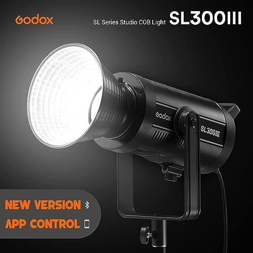 Godox SL300III LED Video Light,300W 99300Lux 5600K±200K CRI96+ TLCI97+,Bowens Mount Daylight-Balanced Countinuous Output Lighting for YouTube,Live Broadcast,Video - Image 2