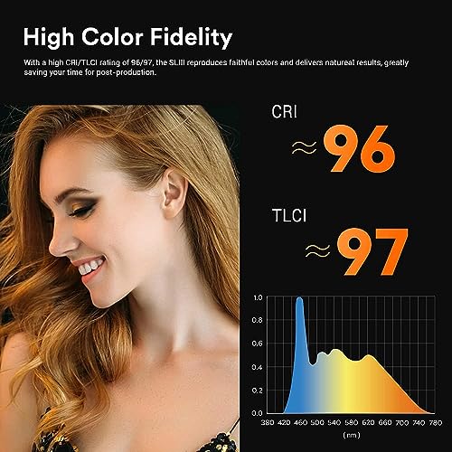 Godox SL300III LED Video Light,300W 99300Lux 5600K±200K CRI96+ TLCI97+,Bowens Mount Daylight-Balanced Countinuous Output Lighting for YouTube,Live Broadcast,Video - Image 3