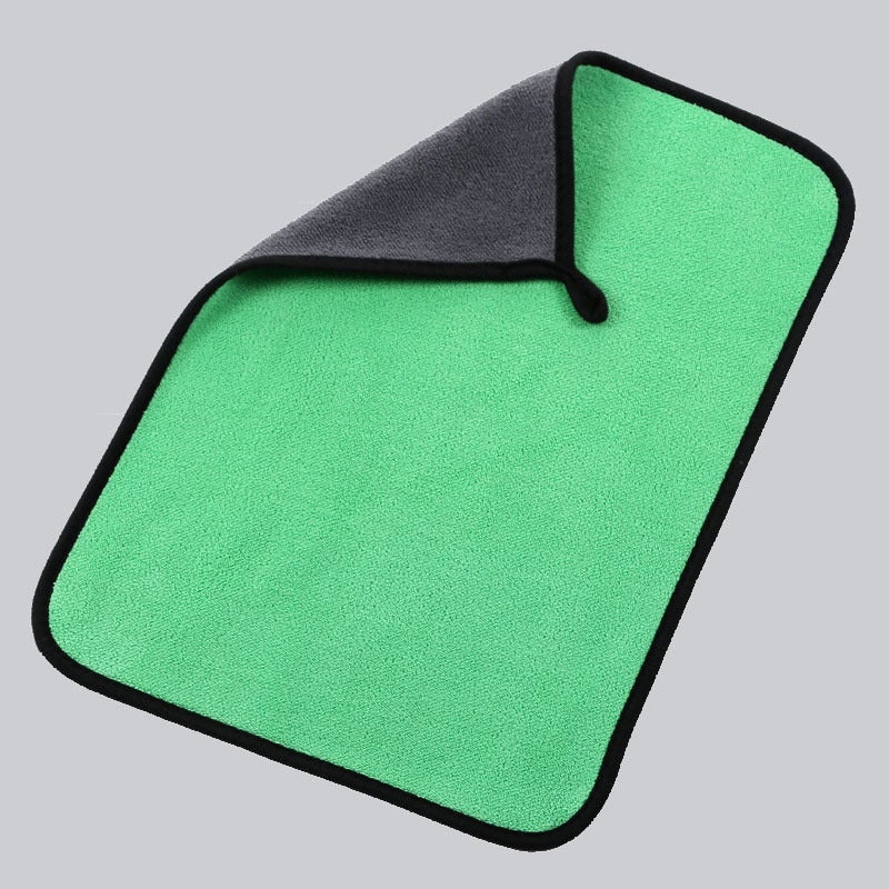 Double-Sided Coral Velvet Car Towel Multi-Functional Car Wash Towel Thickened Absorbent Microfiber Towel Cleaning Towel Rag - Image 1