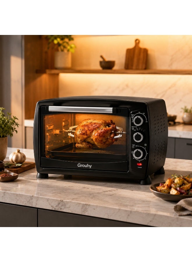 Grouhy Electric Oven 48 Liters grill - 2200 Watt - Black - GVL480V2W - Image 2