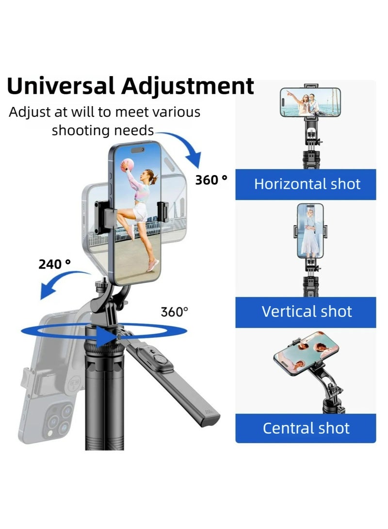 70.86”extra long  selfie sticks tripod ，Quadripod stand with rechargeable Bluetooth remote control for mobile phones  - Image 2