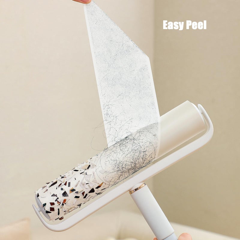 MINGRACE Floor Lint Roller Long Handle with Cover and 2 Refills for Pet Hair Extra Sticky Large 9.45 inch Lint Remover for Carpet Bedding Couch (Extra Long Handle & 3 Sticky Rolls) - Image 4