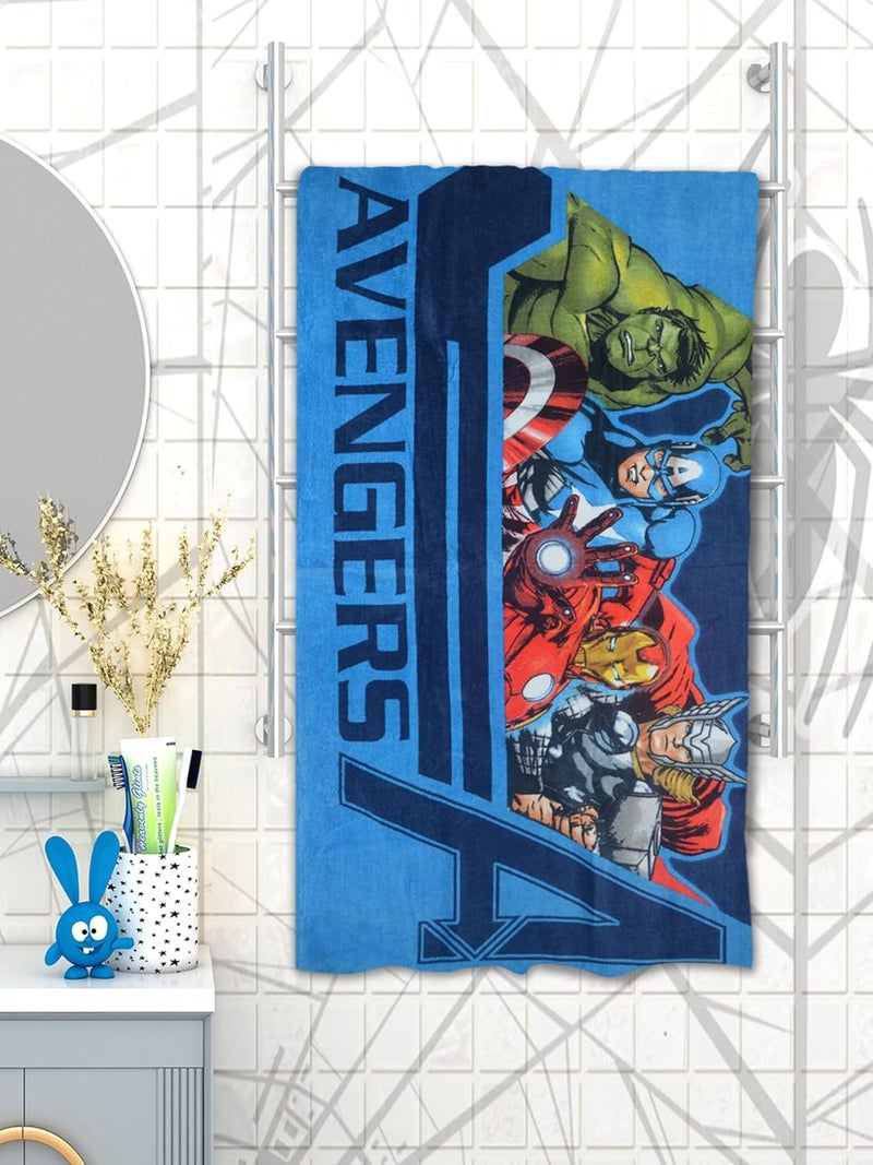 Athom Living Kids 350 GSM Cotton Marvel Bath Towel 60x120 cm Blue
