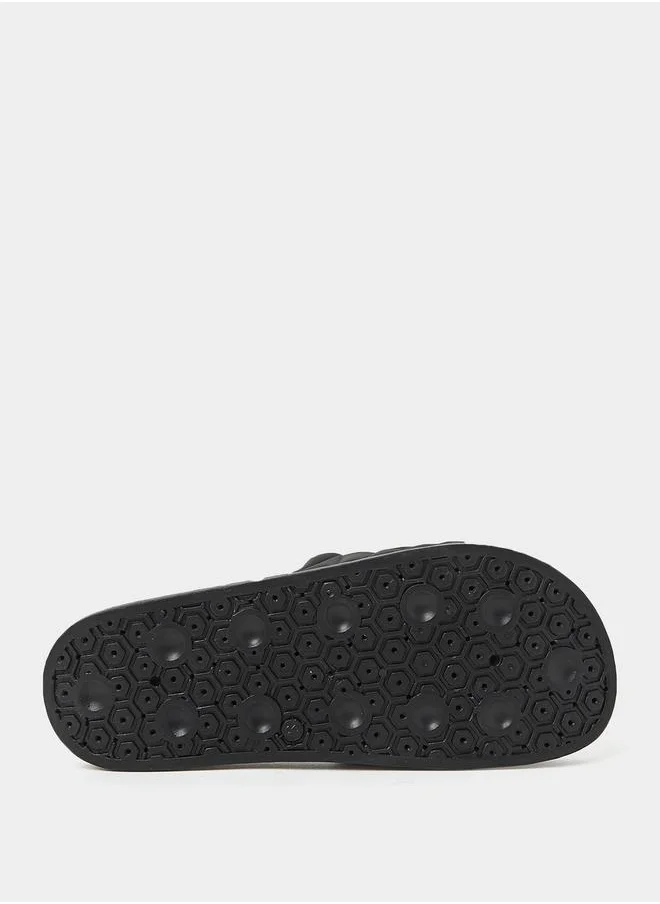 Styli Textured Open Toe Slip On Slides