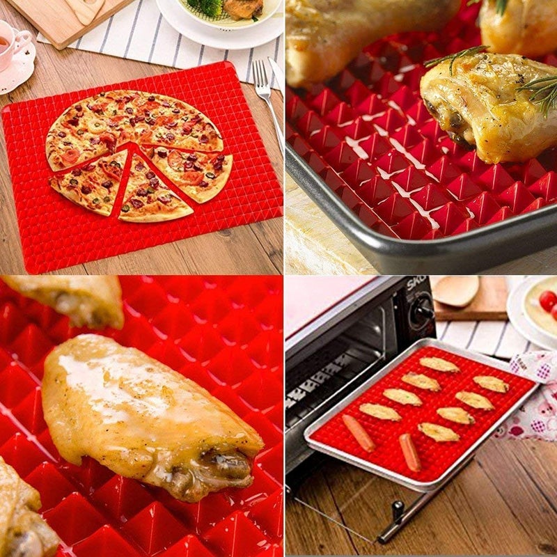 Cozron Cozron 1Pcs Pyramid Pan NonStick Silicone Baking Mat Mould Cooking Mat Oven Baking Tray Silicone Grill Mat Pyramid MultiFunction Baking Pan Microwave Oven Pad 39 285Cm Multicolor - Image 2