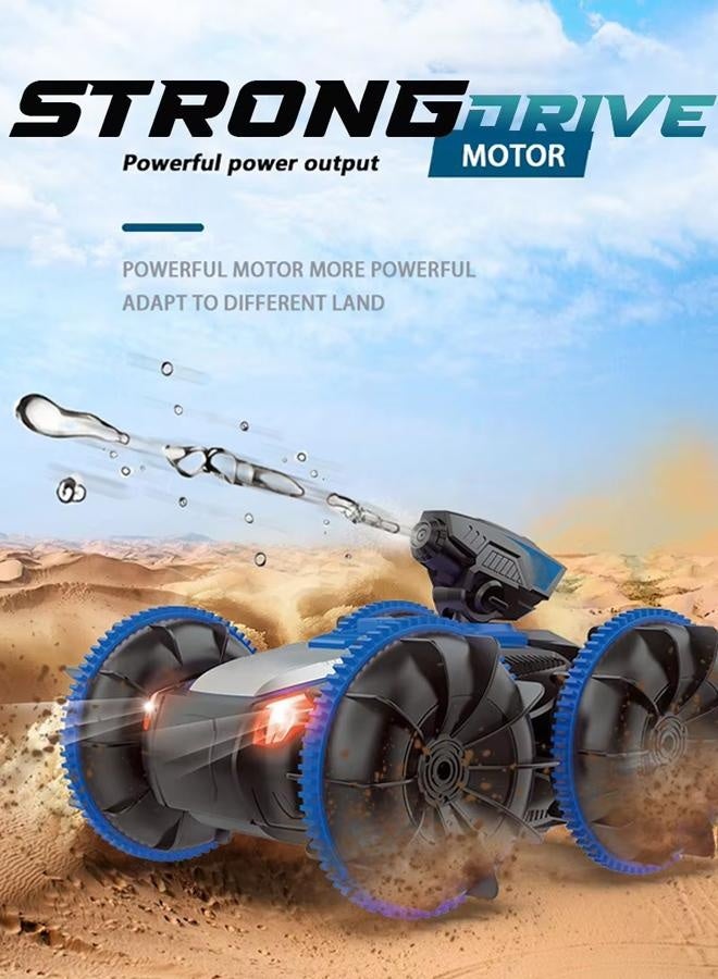 Remote Control Car RC Stunt Car Electric Toy Cars Amphibious Remote Control Car  2.4 GHz Double Side Radio Control Drift Race Car Indoor Outdoor All Terrain LED Lights - Image 2