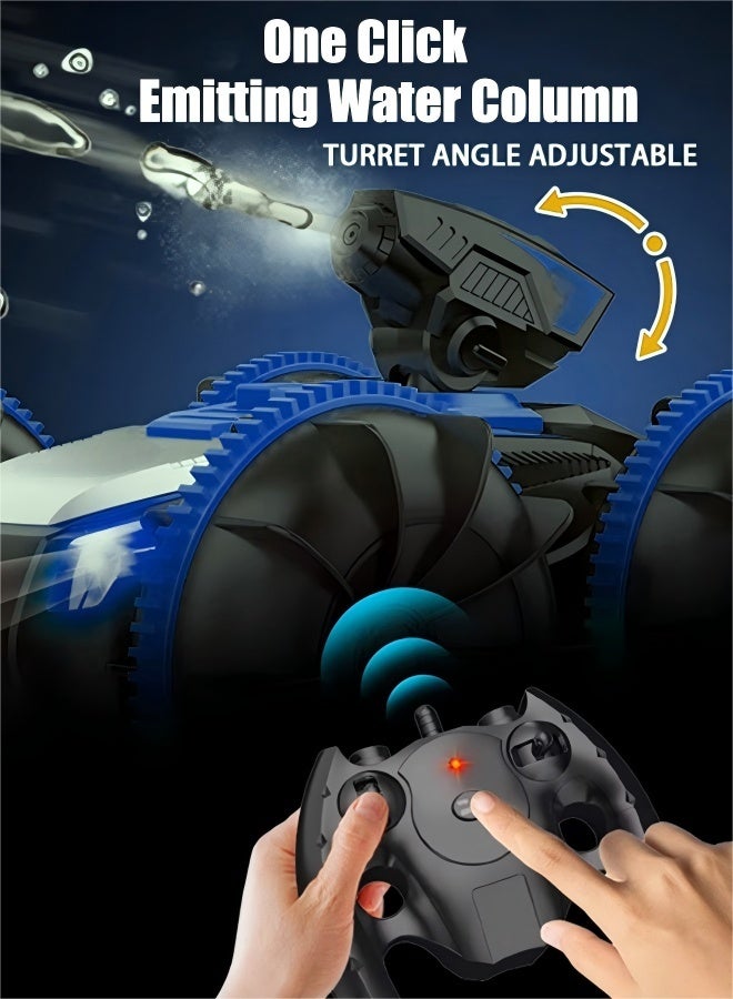 Remote Control Car RC Stunt Car Electric Toy Cars Amphibious Remote Control Car  2.4 GHz Double Side Radio Control Drift Race Car Indoor Outdoor All Terrain LED Lights - Image 5