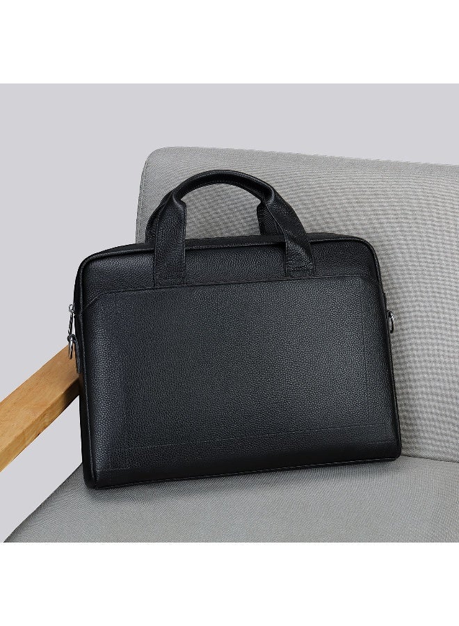 Marlent Men's Genuine Leather Briefcase - Top Grain Cowhide Laptop Bag