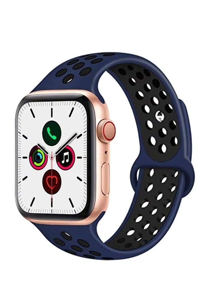 vesus Dot Replacement Band For Apple Watch Series 5/4/3/2/1 Blue/Black