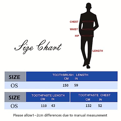 ReneeCho Toothbrush and Toothpaste Costume Halloween Couple Costume Tooth Brushing Costume for Men Women Funny Outfit - Image 5