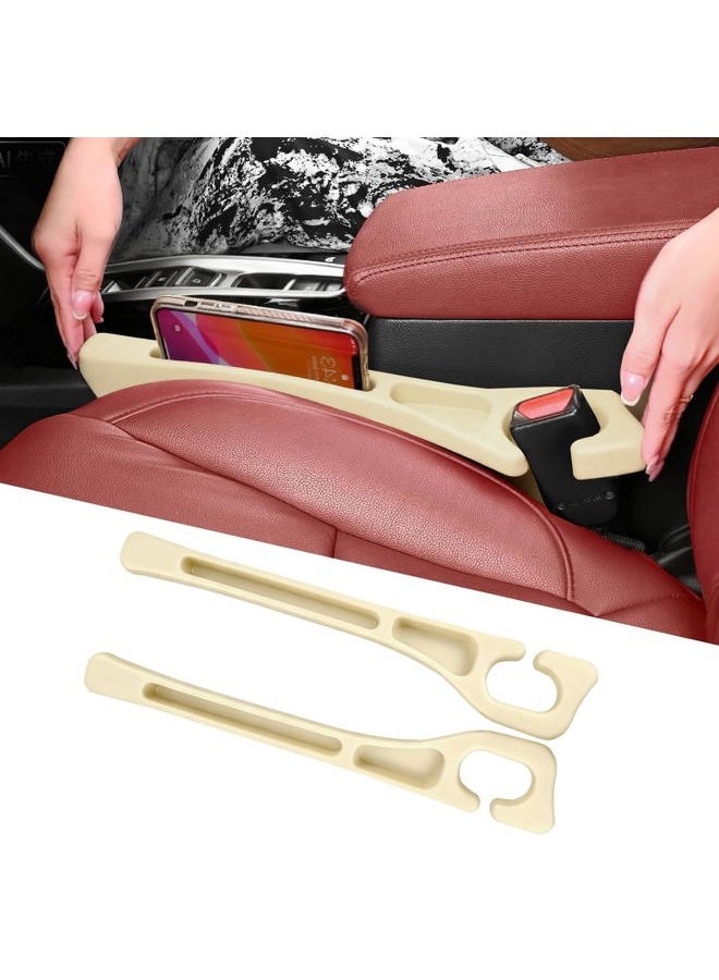 7F Car Seat Gap Filler, Organiser Between Seat and Centre Console, Universal Car Accessories, Fit SUV Truck Storage Beige - Image 1