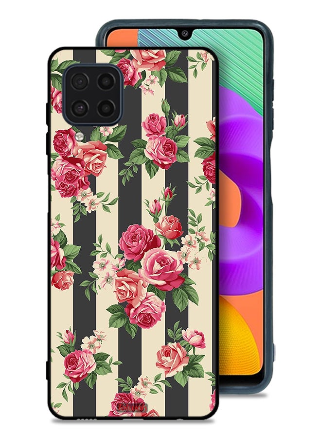 Tolwak Samsung Galaxy M22 Protective Case Cover Roses Pattern - Image 1
