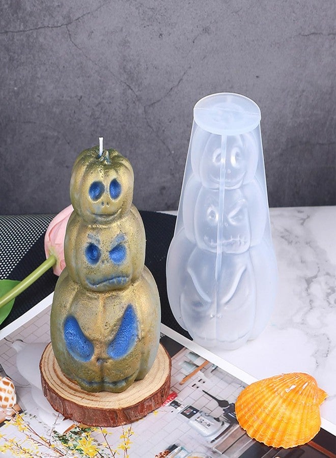 AUOCATTAIL Halloween Pumpkin Candle Mold 3D Silicone Molds for Candle Making DIY Soap Aromatherapy Wax Resin Art Clay Craft Polymer Clay Decoration Supplies - Image 5