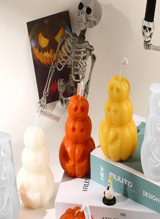 AUOCATTAIL Halloween Pumpkin Candle Mold 3D Silicone Molds for Candle Making DIY Soap Aromatherapy Wax Resin Art Clay Craft Polymer Clay Decoration Supplies - Image 4
