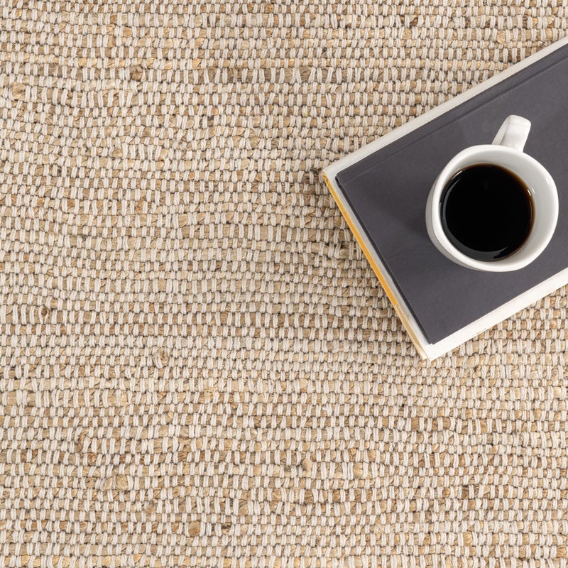 nuLOOM 2'6" x 12' Elfriede Jute & Cotton Hand Woven Area Rug, Natural, Solid Rustic Farmhouse Style, Weaved Design, Natural Fiber, For Bedroom, Living Room, Dining Room, Hallway, Office, Entryway - Image 5