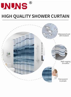 Ocean Waves Shower Curtains,Shower Curtain For Bathroom,Stripe Abstract Modern Waterproof With Hooks,180x180cm - pzsku/ZD537F42748C7D6D76BEEZ/45/_/1670895710/9fdd7359-0534-43b5-8ca1-47f45599766a