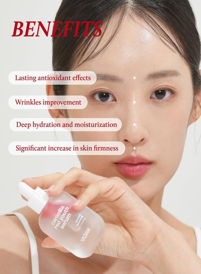 YADAH Camellia Red Youth Serum, Wrinkle care & Firming care Facial Serum with Bakuchiol and Camellia Oil, Hydrating & Skin Defense Treatment, For All Skin Types, 1.01fl oz - Image 3
