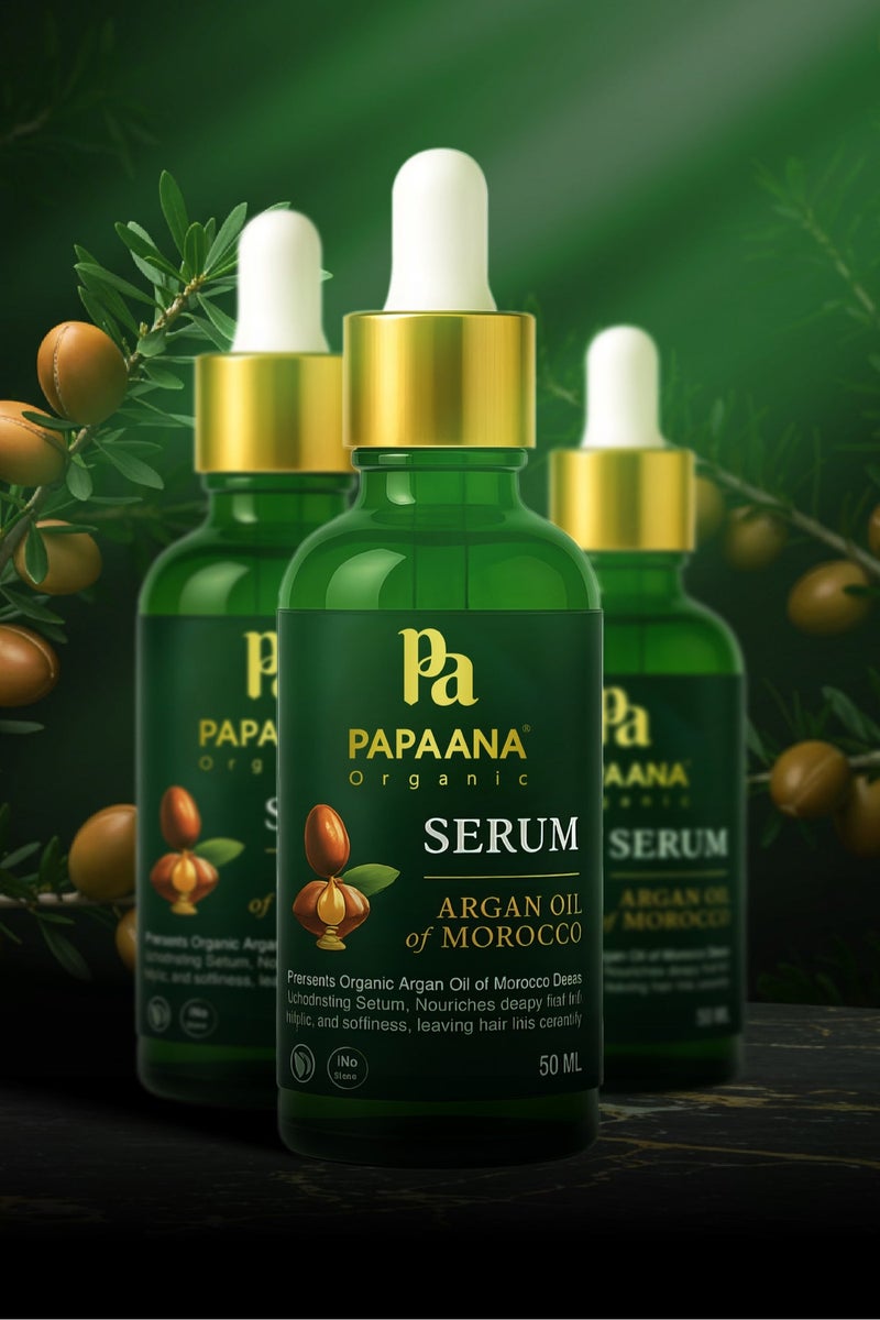 Papaana Organic Argan Oil of Morocco Deep Moisturizing Conditioner with Shea Butter – 400ml, Restores & Hydrates Dry, Damaged Hair with Shea Butter & Argan Oil of Morocco Hair Mask with Shea Butter – 350ml, Deep Conditioning for Soft, Hydrated & Revitalized Hair with Shea Butter & Argan Oil of Morocco Hair Serum – 50ml, Nourishing & Hydrating Treatment for Strong, Shiny Hair & Argan Oil of Morocco Deep Moisturizing Shampoo with Shea Butter – 400ml, Restores & Hydrates Dry, Damaged Hair with Shea ButterBundle - Image 4