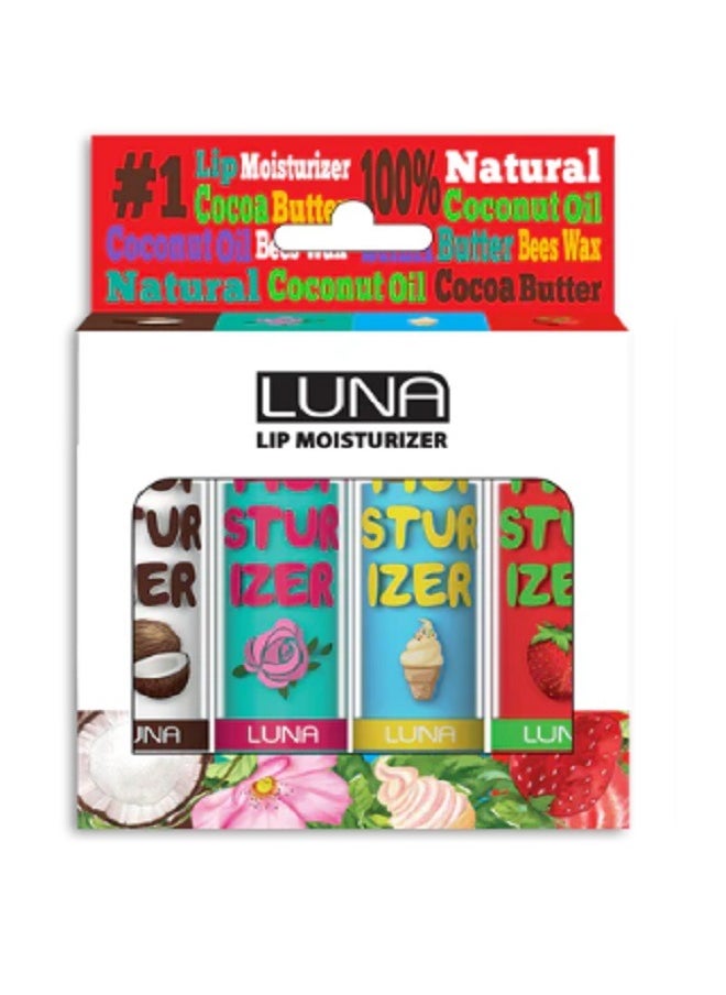 Luna Lip Moisturizer New Kit 4 Moods 3.5 Gm 
