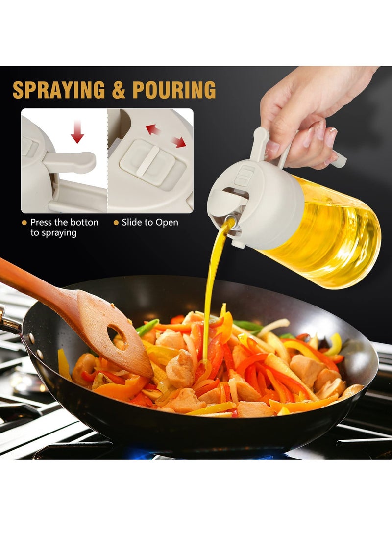 SYOSI Oil Spray Bottle, 15.2oz/450ml Olive Oil Sprayer, BBQ Cooking Spray Bottle, Portable Oil Dispenser Mister for Cooking Air Fryer BBQ, Grilling, Baking, Salad - Image 4